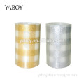 AAA LED Candles electric check pattern wax pillar candle light Christmas Collection Candle Light decorative candle